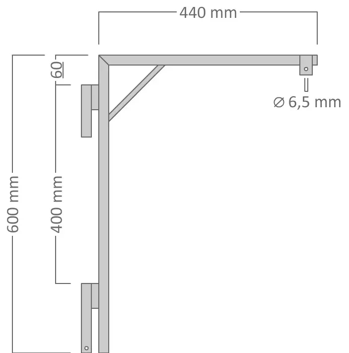 Support de motifs pour poteaux VO pour décors jusqu'à 50 cm, 44 x 60 cm, pour 2x U20S