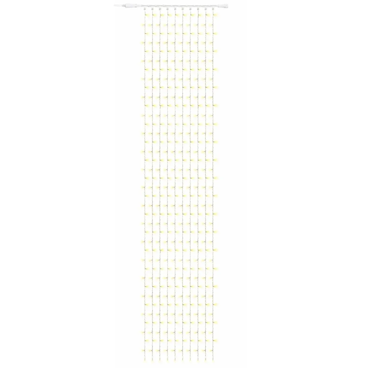 Guirlande lumineuse LED d'extérieur Easy Fix, 100 × 500 cm, blanc chaud, 500 LED, câble blanc, IP67, rallonge