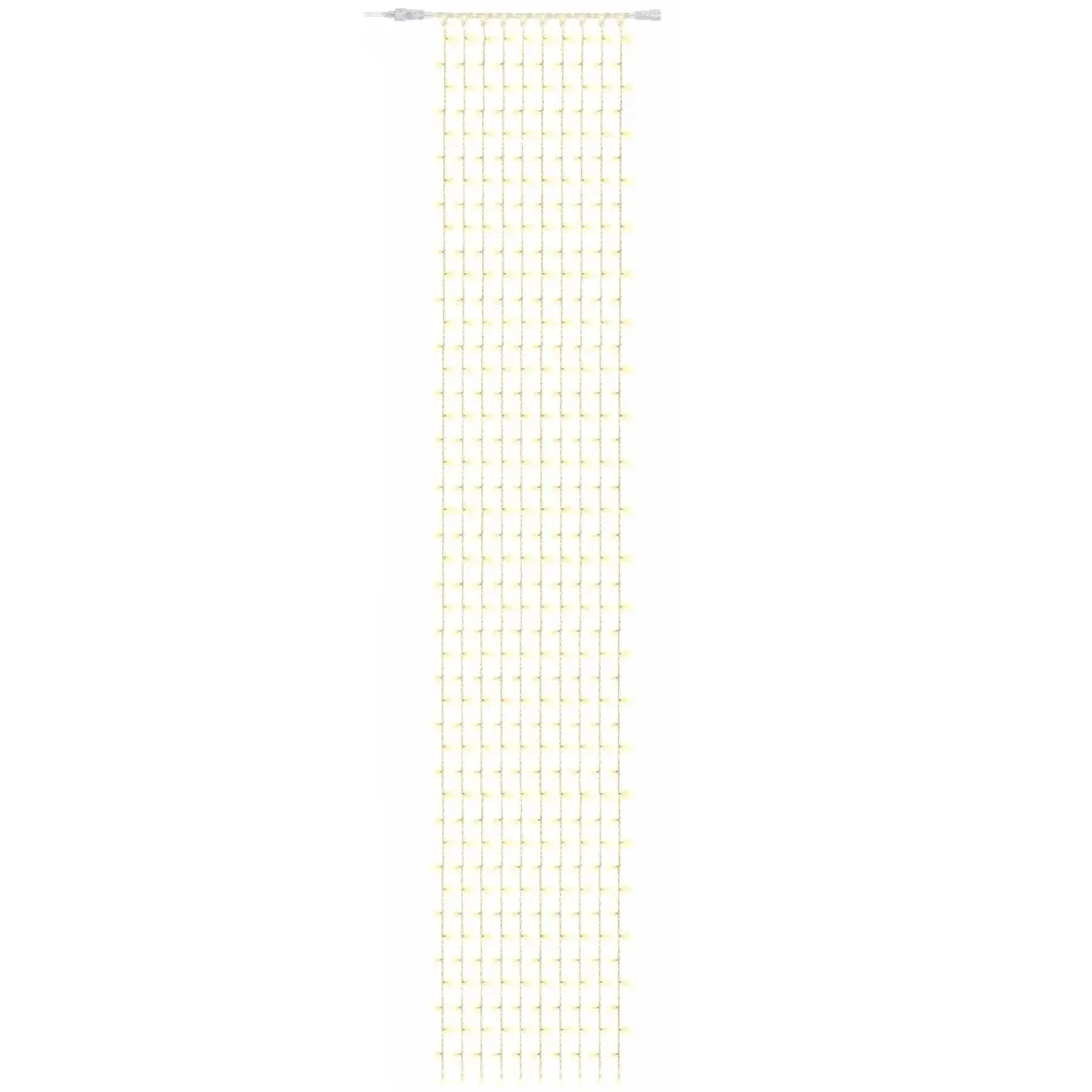 Guirlande lumineuse LED d'extérieur Easy Fix, 100 × 1 200 cm, blanc chaud, 1 200 LED, câble blanc, IP67, rallonge