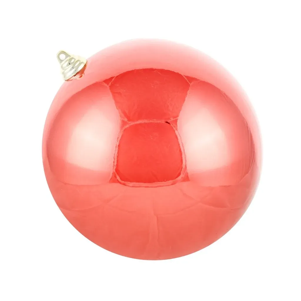 Boule en plastique, diamètre 20 cm, rouge, brillante, UV