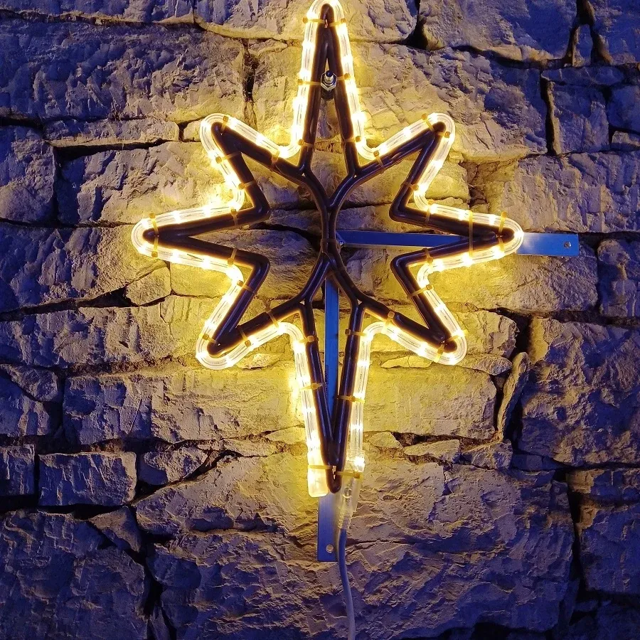 Easy Fix 2D LED Star Light X., 80 × 104 cm, blanc chaud, suspendu, imprimé en 3D, doré