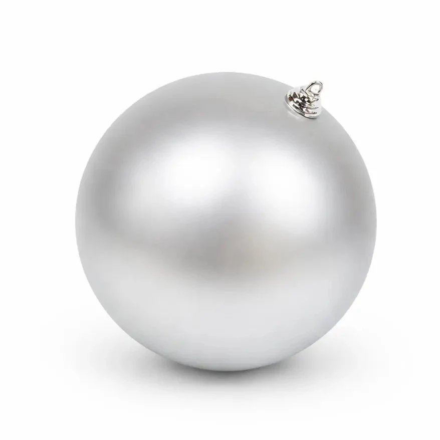 Production - Grande boule de Noël 20 cm, argent, mat