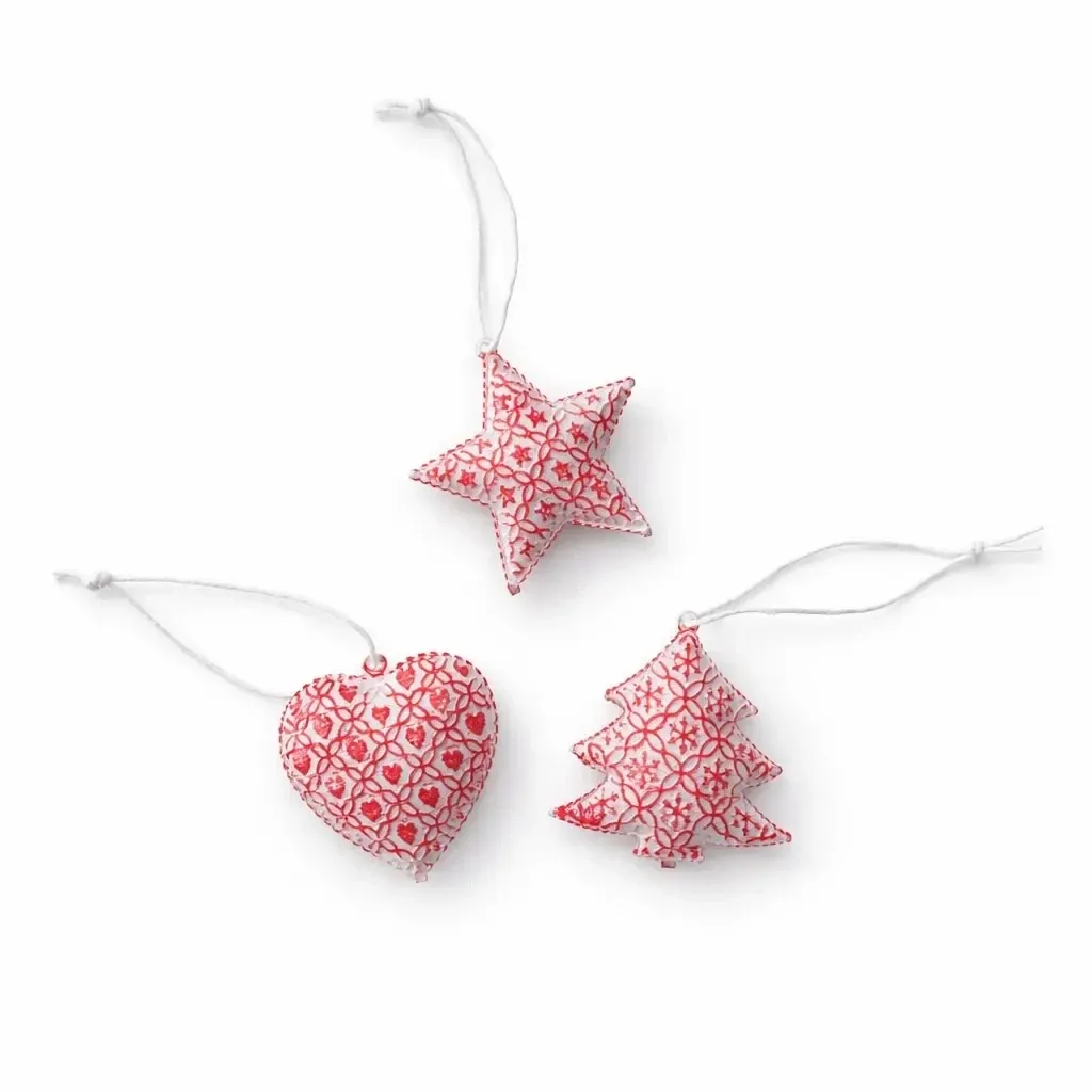 Set de boules de Noël en métal 5 cm, avec patine, rouge, paquet de 12