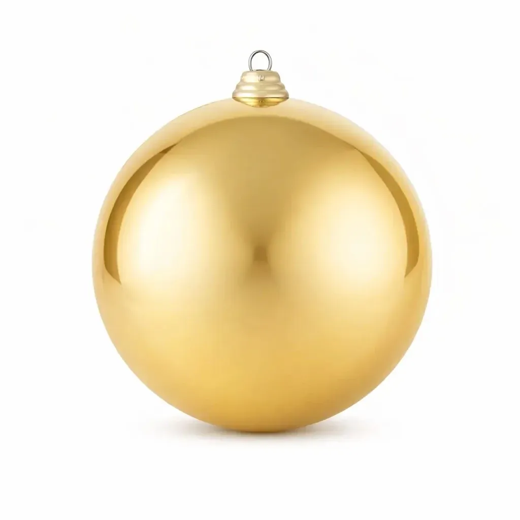 Grande boule de Noël 20 cm, dorée, brillante