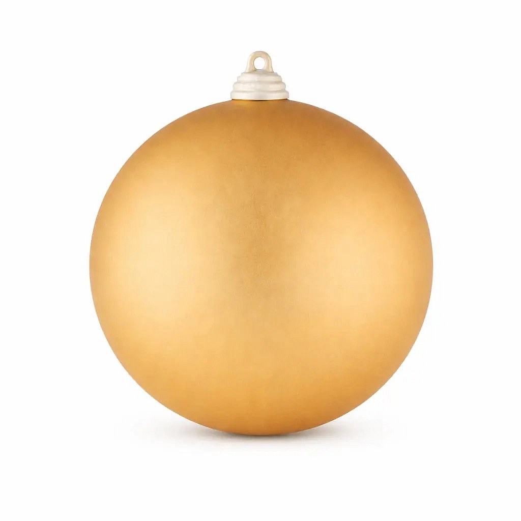 Grande boule de Noël 20 cm, or, mat, UV