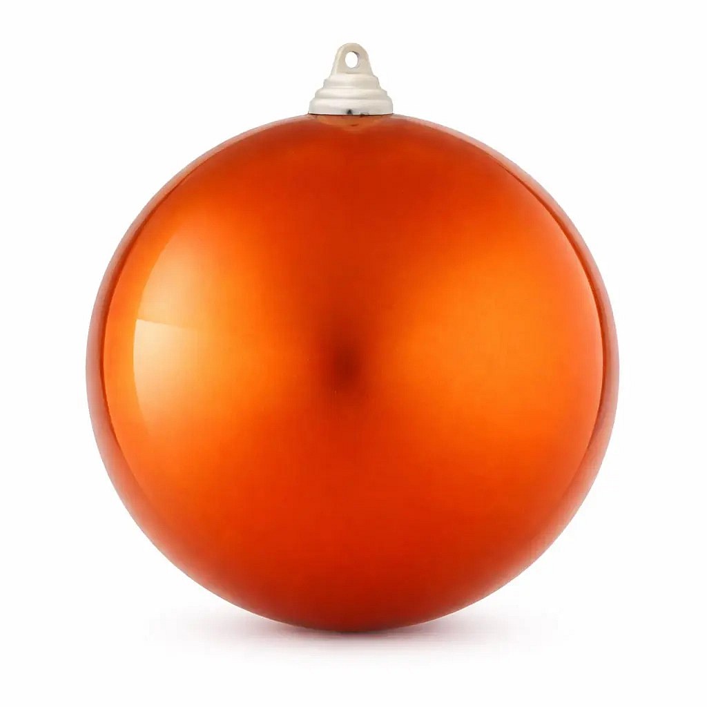 Grande boule de Noël 30 cm, cuivre, brillant