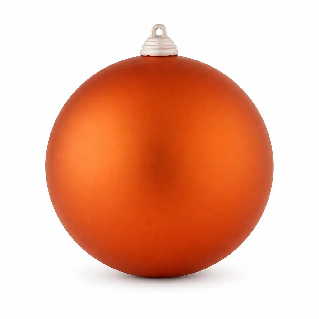 Grande boule de Noël 30 cm, cuivre, mat, UV