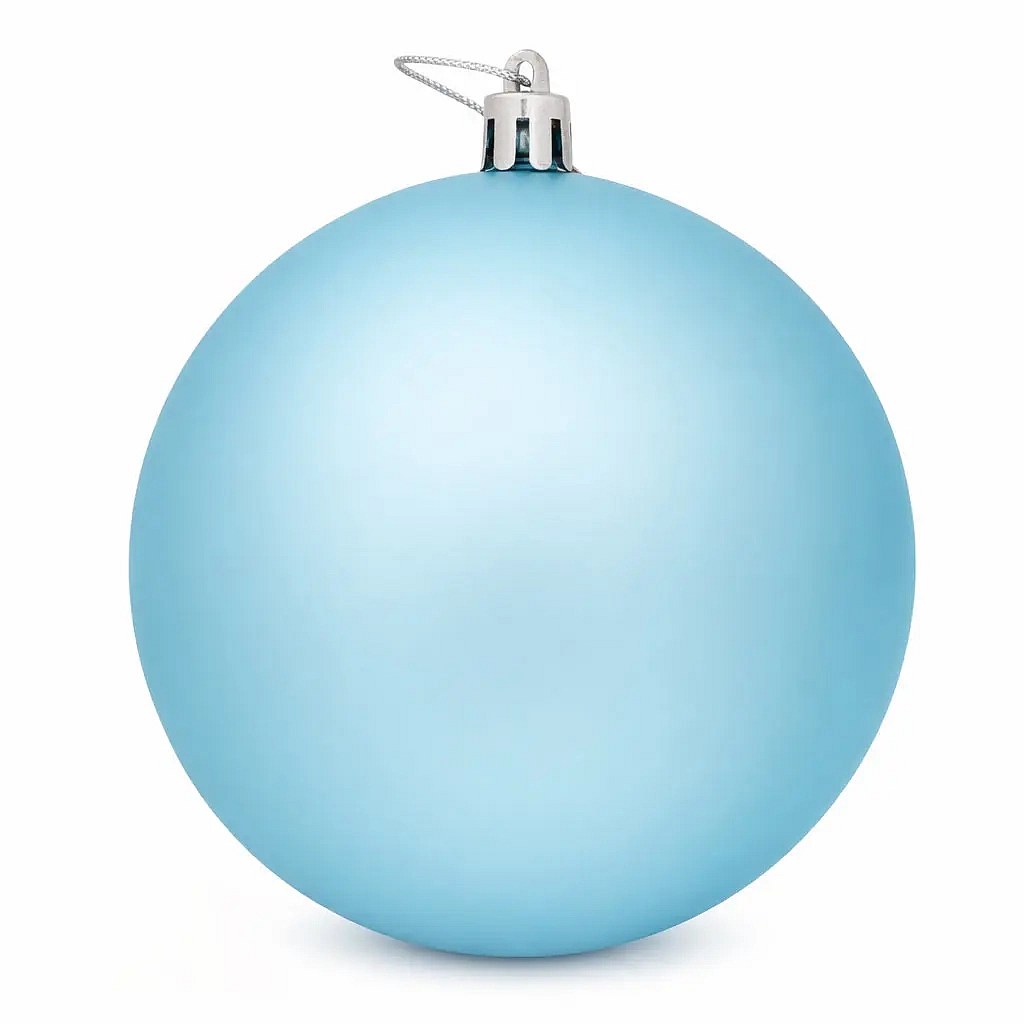 Production - Grande boule de Noël 30 cm, bleu clair, mat