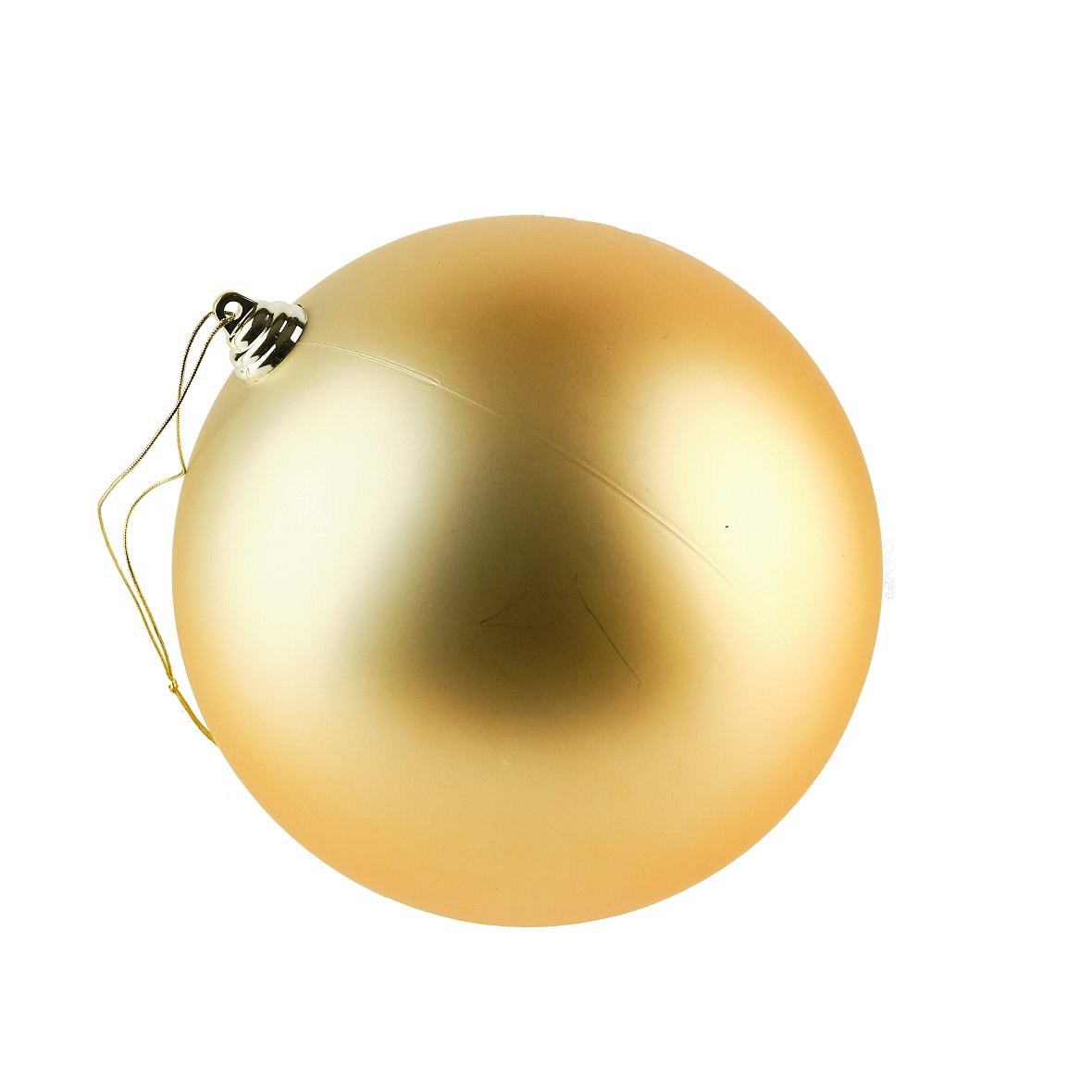 Grande boule de Noël 30 cm, champagne, mat