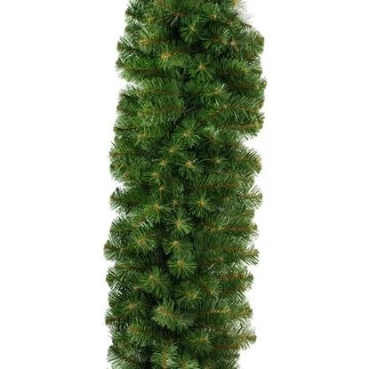 Guirlande de Noël artificielle 3D en aiguilles de pin, 100 × 50 cm, verte
