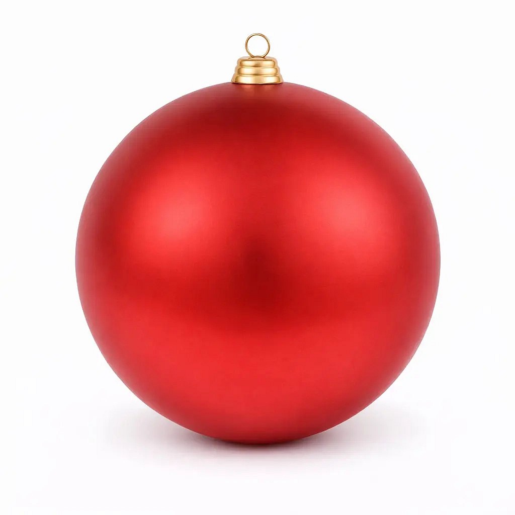 Grande boule de Noël 40 cm, rouge, mat