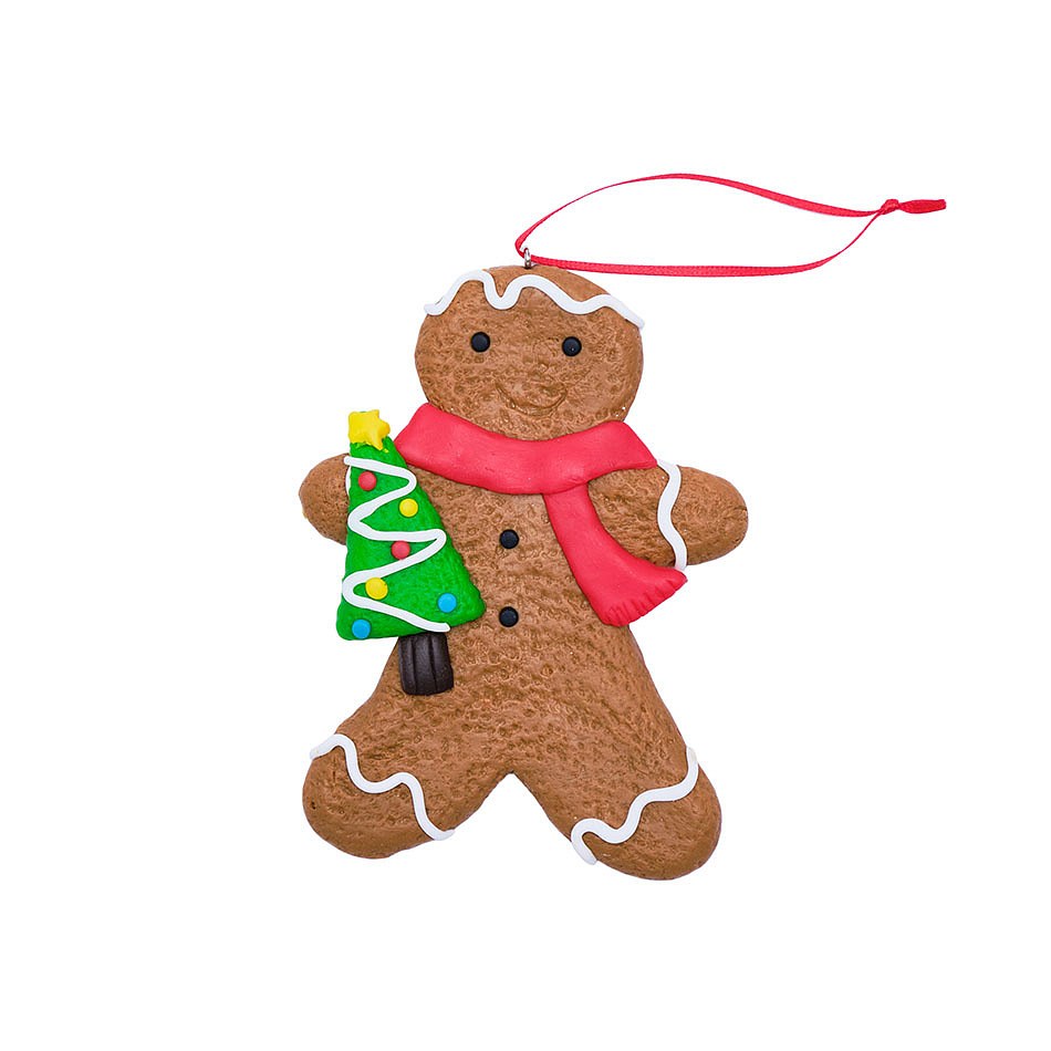 Décoration de Noël en pain d'épices 11,5 × 9 cm, à suspendre, PVC, IP44 extérieur