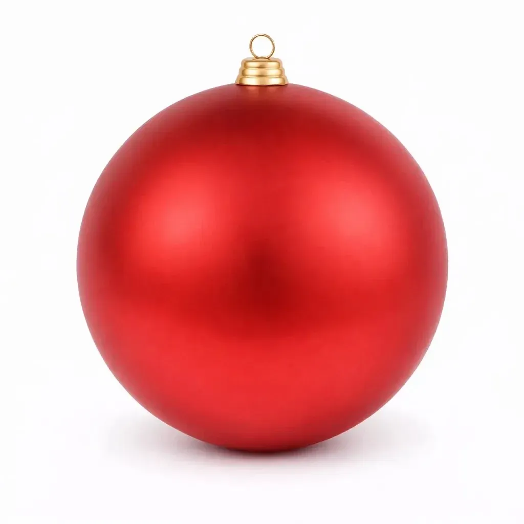 Grande boule de Noël 40 cm, rouge, mat, UV