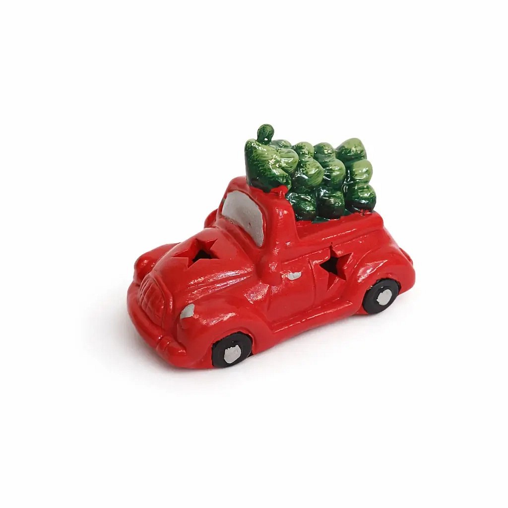 Décoration de voiture LED en céramique 9,5 × 5,7 × 6,2 cm, blanc chaud, 2× LR44