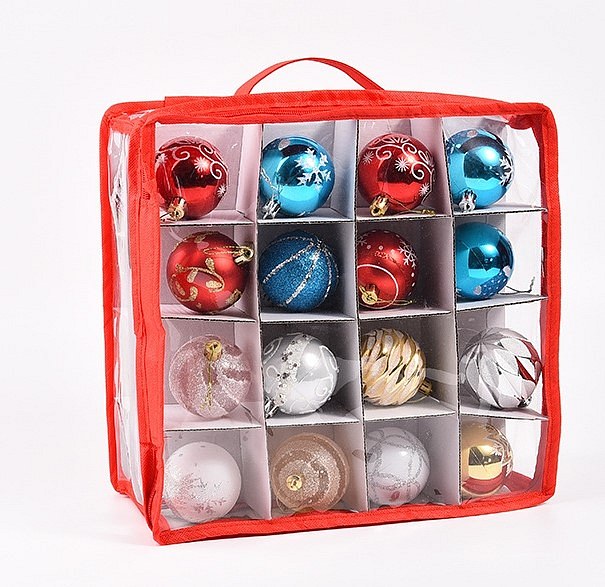 Sac en vrac pour 18 boules de Noël de 20 cm, 61 × 61 × 41 cm