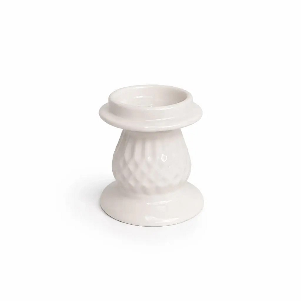 Bougeoir de Noël pour la table 7 × 7 × 6,5 cm, céramique, blanc