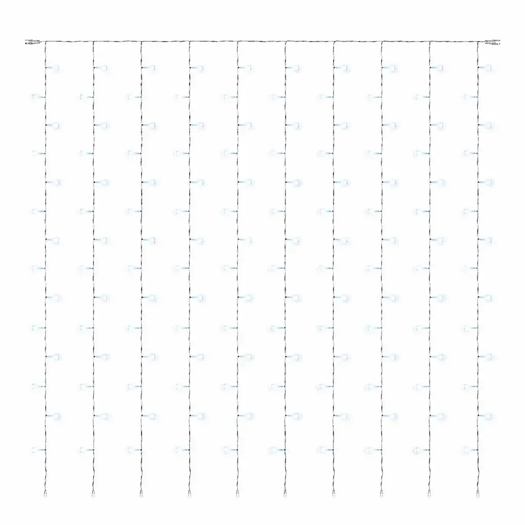 Guirlande lumineuse LED Hobby Line pour fenêtre, 200 × 200 cm, blanc glacé, 200 LED, câble transparent, IP20 pour usage intérieur