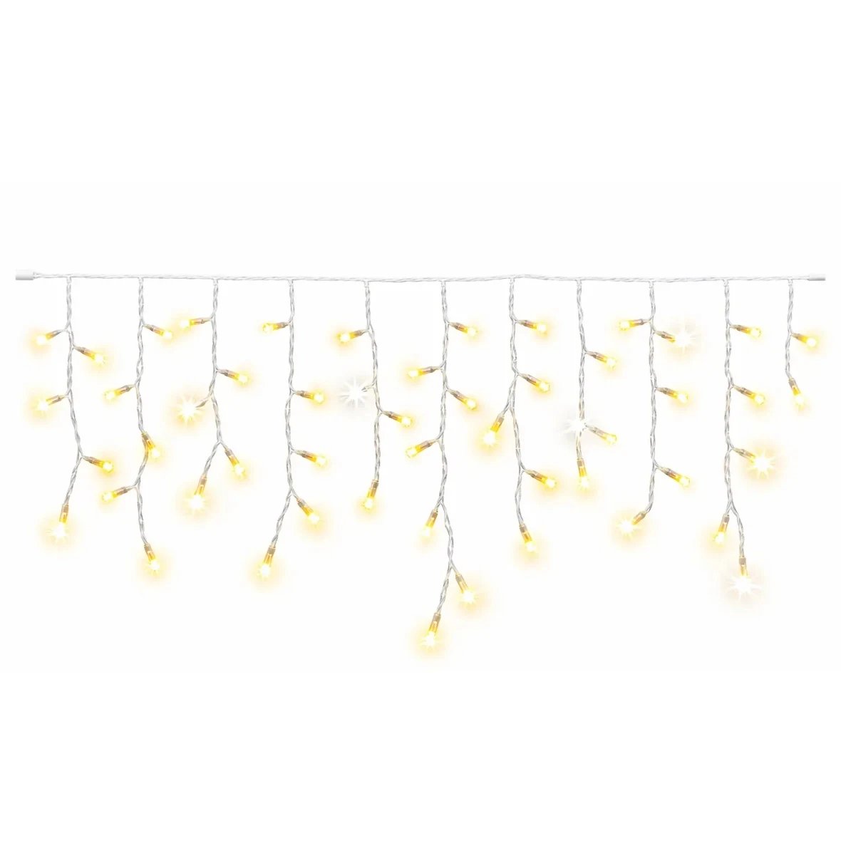 Hobby Line : guirlande lumineuse d'intérieur en forme de glaçons, 200 × 50 cm, blanc chaud, 40 LED, câble transparent, IP20, rallonge