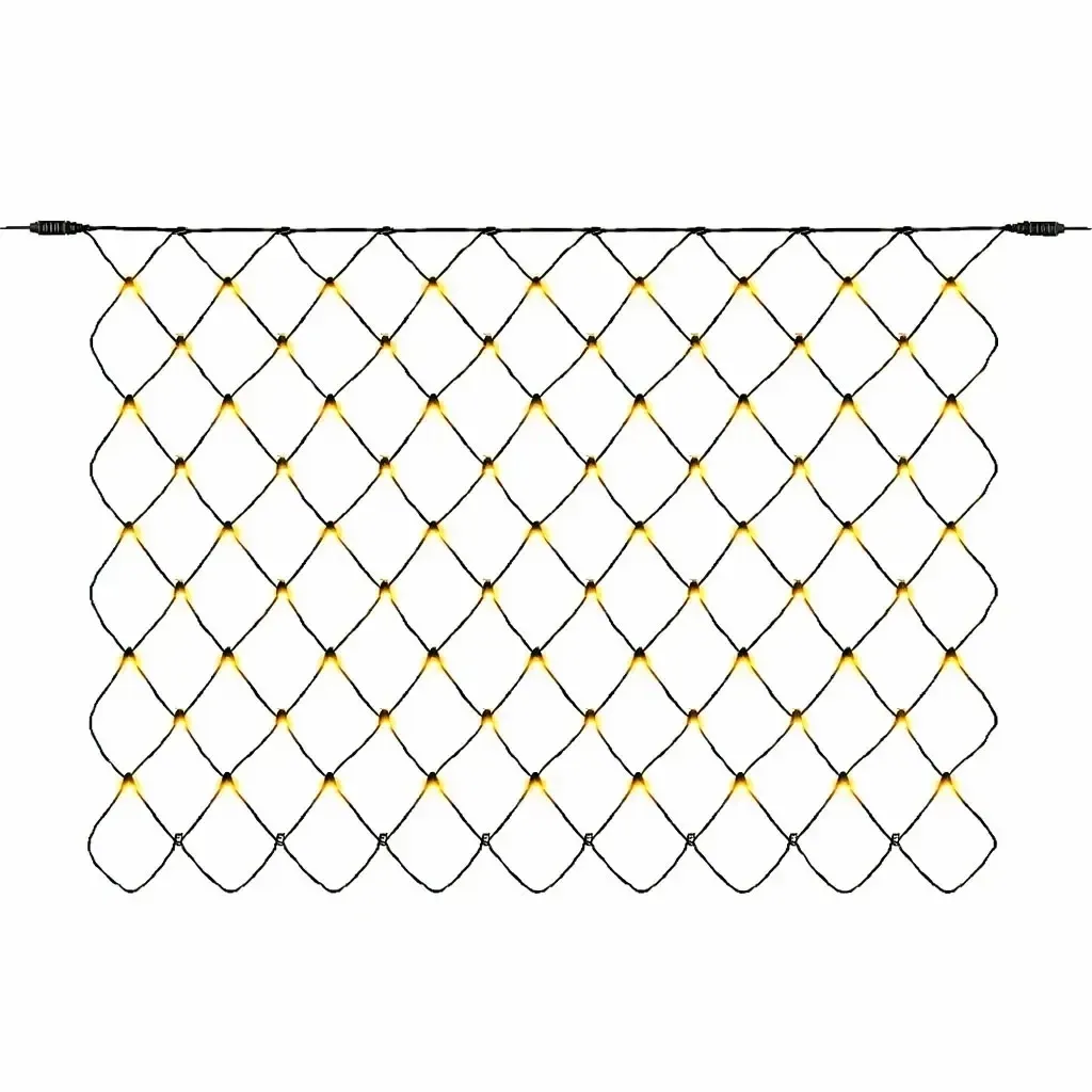Guirlande lumineuse LED Hobby Line, 200 × 150 cm, blanc chaud, 90 LED, câble vert foncé, IP44, rallonge
