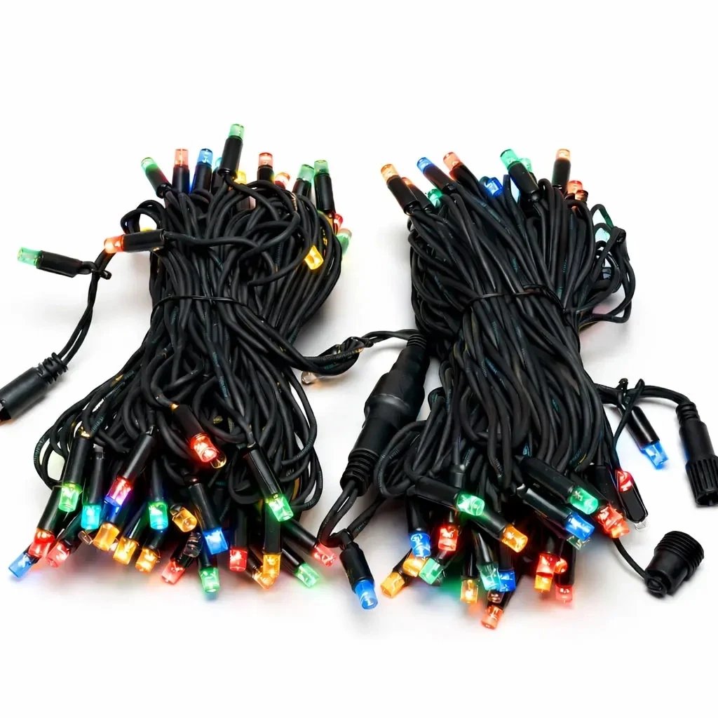 Guirlande lumineuse LED Easy Fix, 20 m, d'extérieur, multicolore, 120 LED, câble noir, IP67