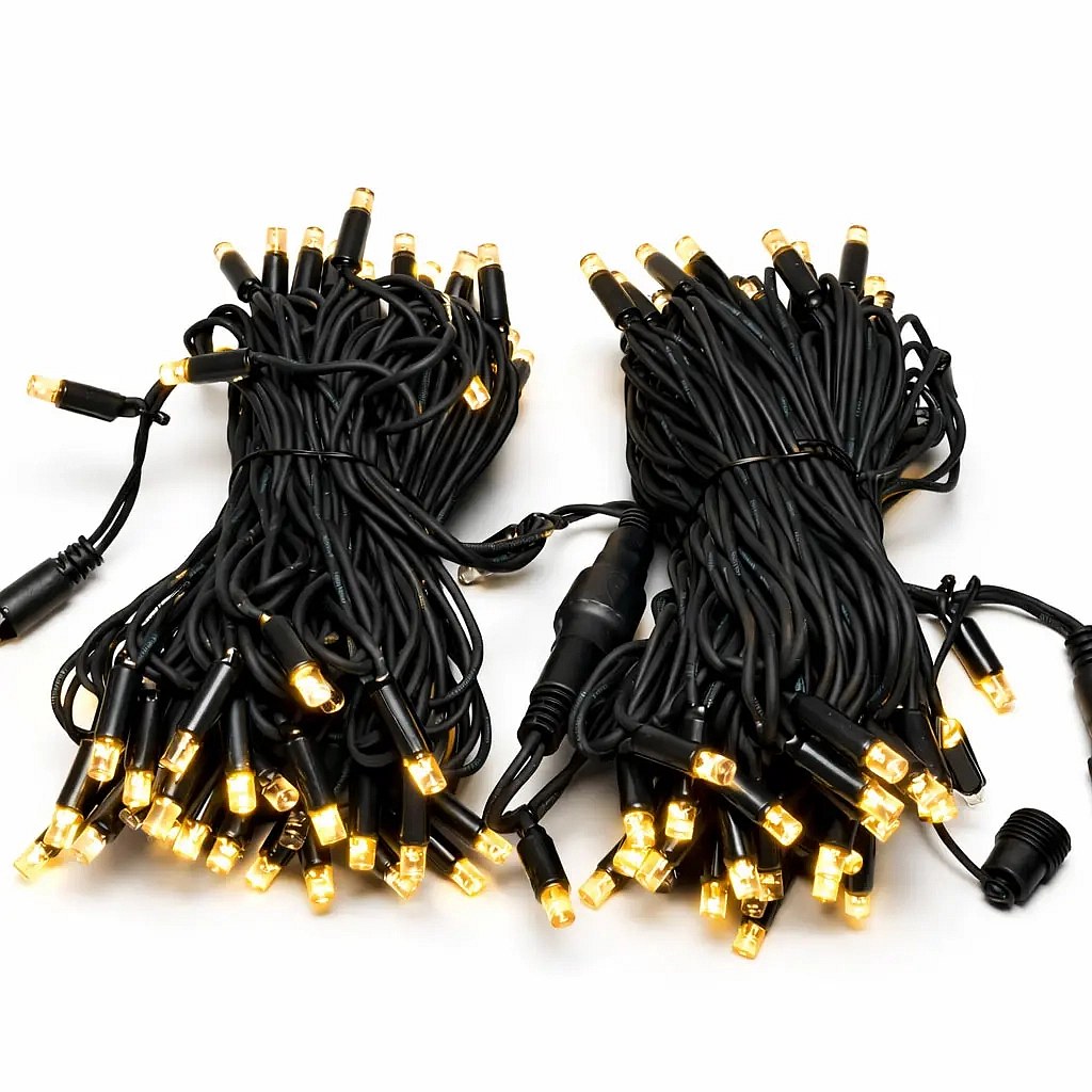 Guirlande lumineuse LED Easy Fix, 20 m, pour l'extérieur, blanc chaud, 120 LED, câble noir, IP67