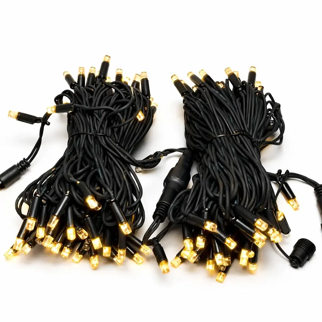 Guirlande lumineuse LED Easy Fix, 20 m, extérieur, blanc chaud, 120 LED, câble noir, IP67