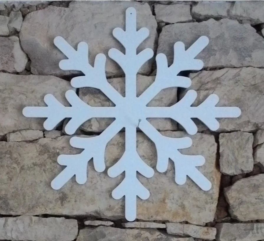 Ornement de Noël flocon de neige Wega, plastique 65 cm