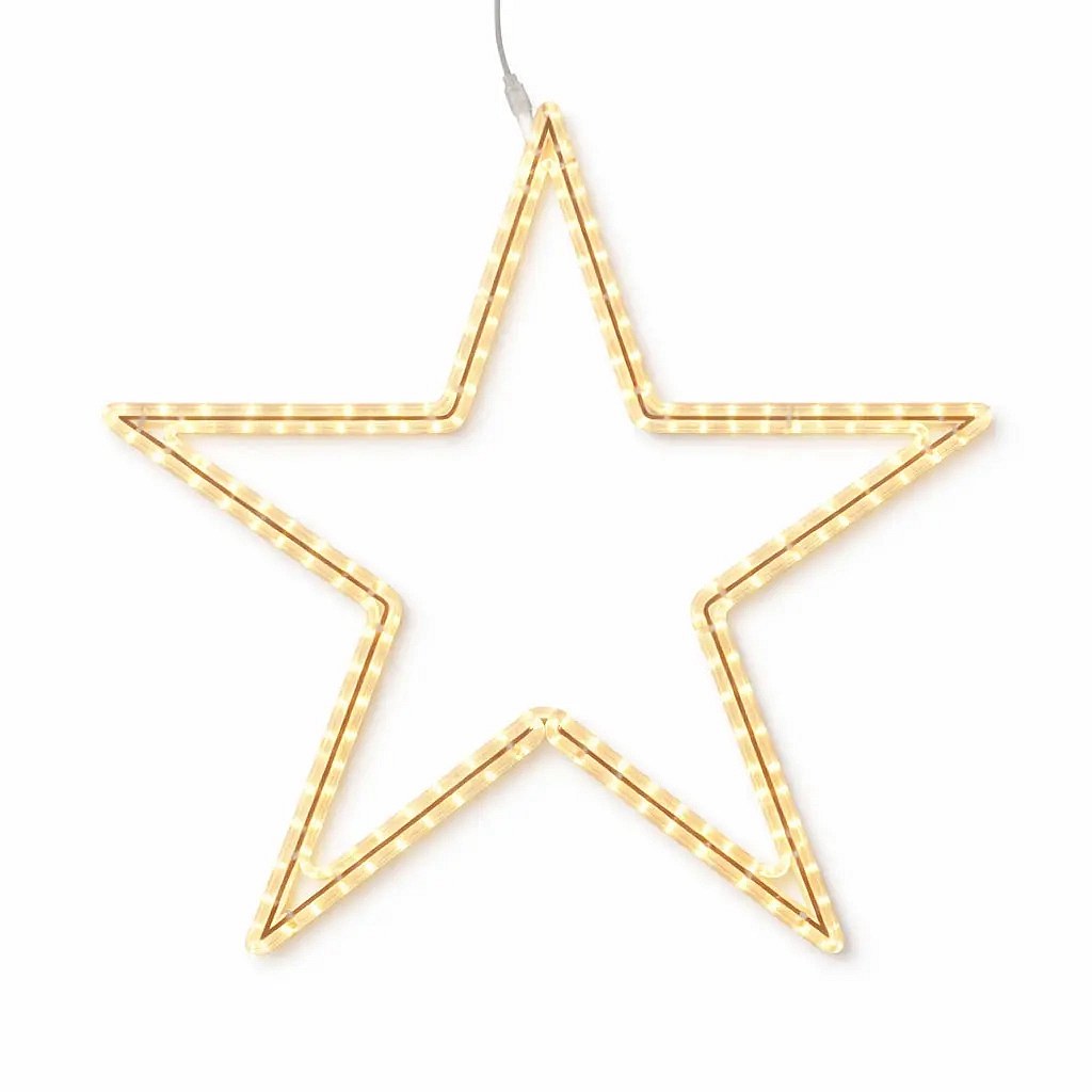 Easy Fix 2D LED star light VIII, Ø 65 cm, blanc chaud, à suspendre, impression 3D