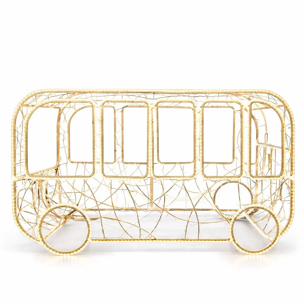 Bus lumineux Eco Fix 3D LED, blanc chaud, sur pied, en aluminium