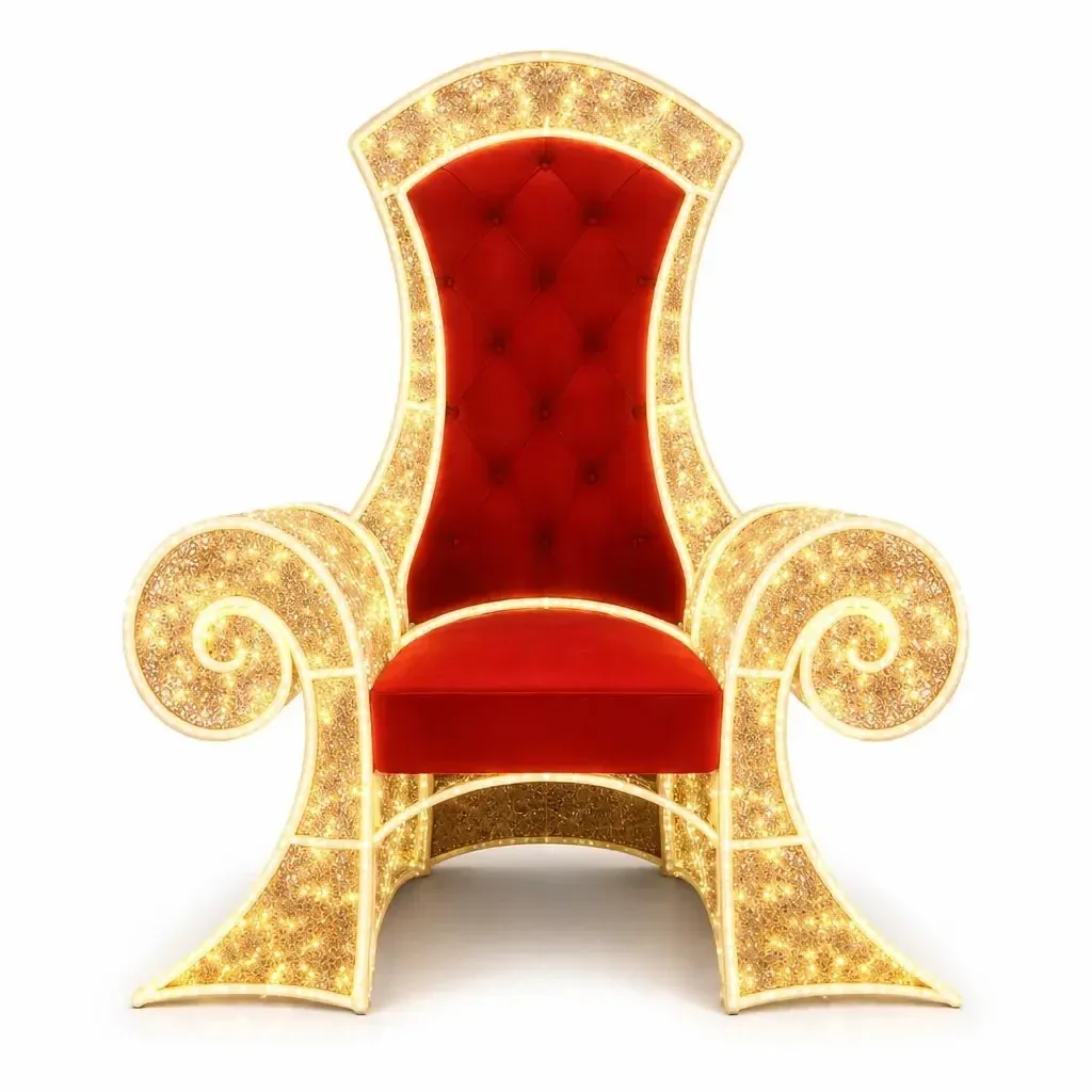 Fauteuil trône Eco Fix 3D LED, 200 cm, blanc chaud, 36 V, 36,4 W, 2 pièces