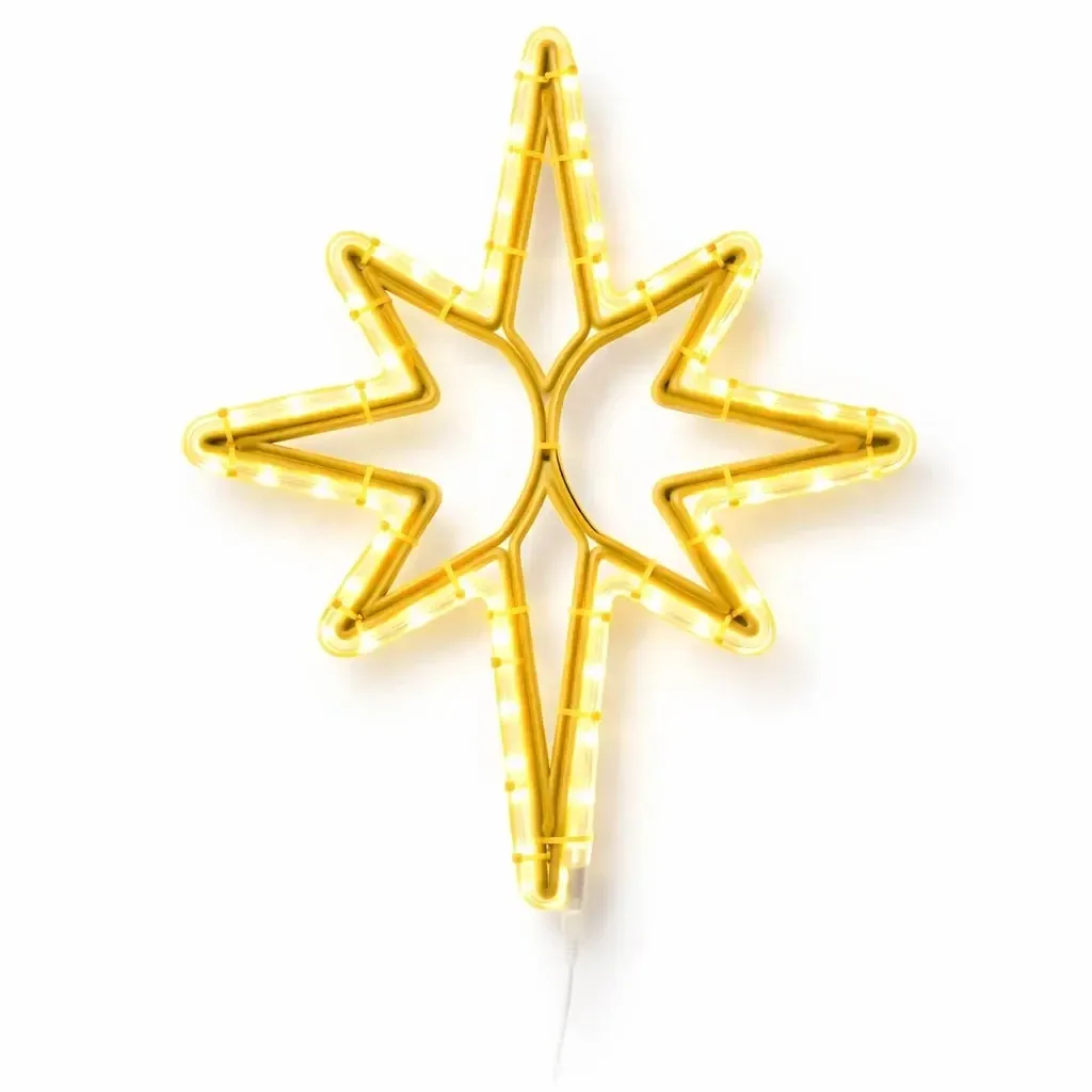Easy Fix 2D LED Star Light X., 43 × 55 cm, blanc chaud, suspendu, imprimé en 3D, doré