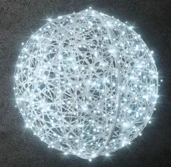 Boule FB, 50 cm de diamètre, blanc glacé, 230 V, 5,1 W, 4 kg, te 2 parties
