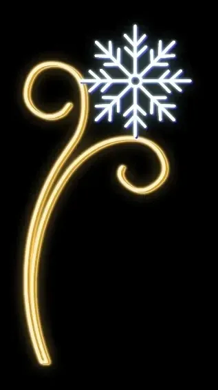 Décor lumineux 2D LED pour VO, 95 × 190 cm, blanc glacé et chaud