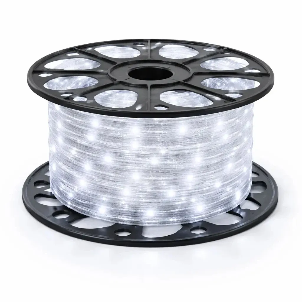 Easy Fix : guirlande lumineuse LED d'extérieur, 50 m, blanc glacé, 36 V, 1 500 LED, gaine transparente, IP44, bobine - MODIFIER LE PRIX