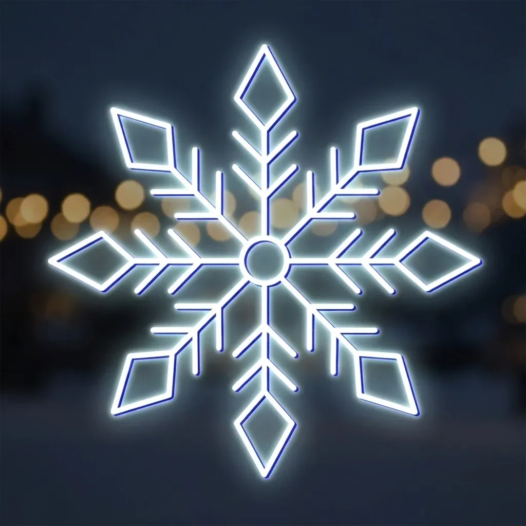 Easy Fix 2D LED flocon de neige XVI, Ø 147 cm, blanc glacé, suspendu, impression 3D
