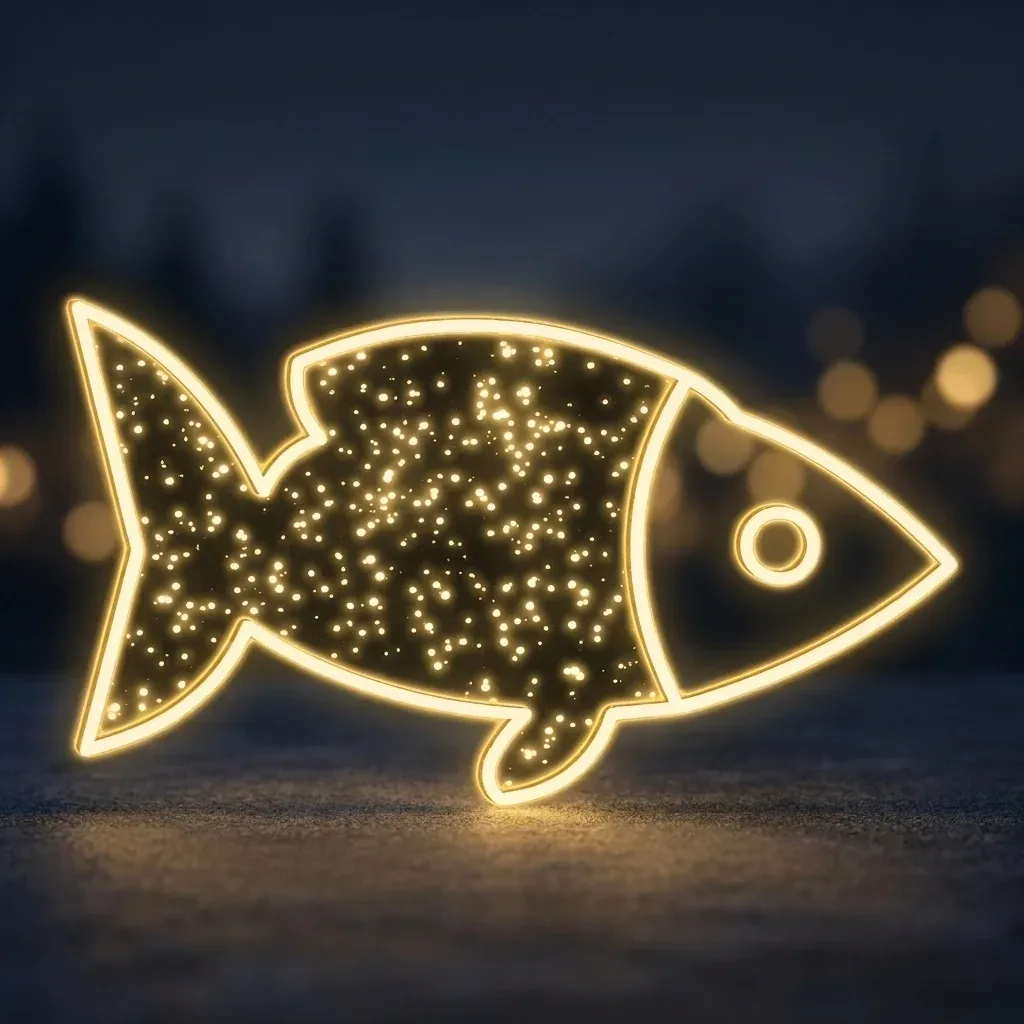 Carpe lumineuse Easy Fix 2D LED, suspendue, 155 × 82 × 3 cm, blanc chaud, imprimée en 3D, transparente