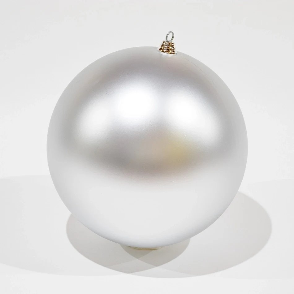 Télécharger Ornement de Noël - boule en plastique 1 pc, d.40 cm, argenté, mat, intérieur