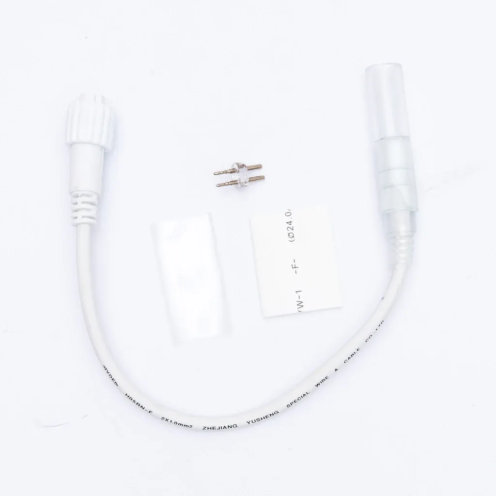 Connexion entre le tuyau LED et Easy Fix 0,25 m, blanc, femelle IP44
