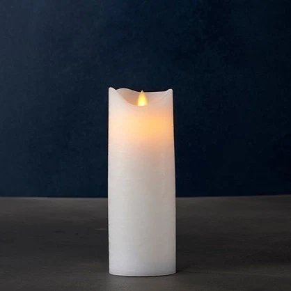 Télécharger Bougie LED exclusive Wax, 20cm, blanche